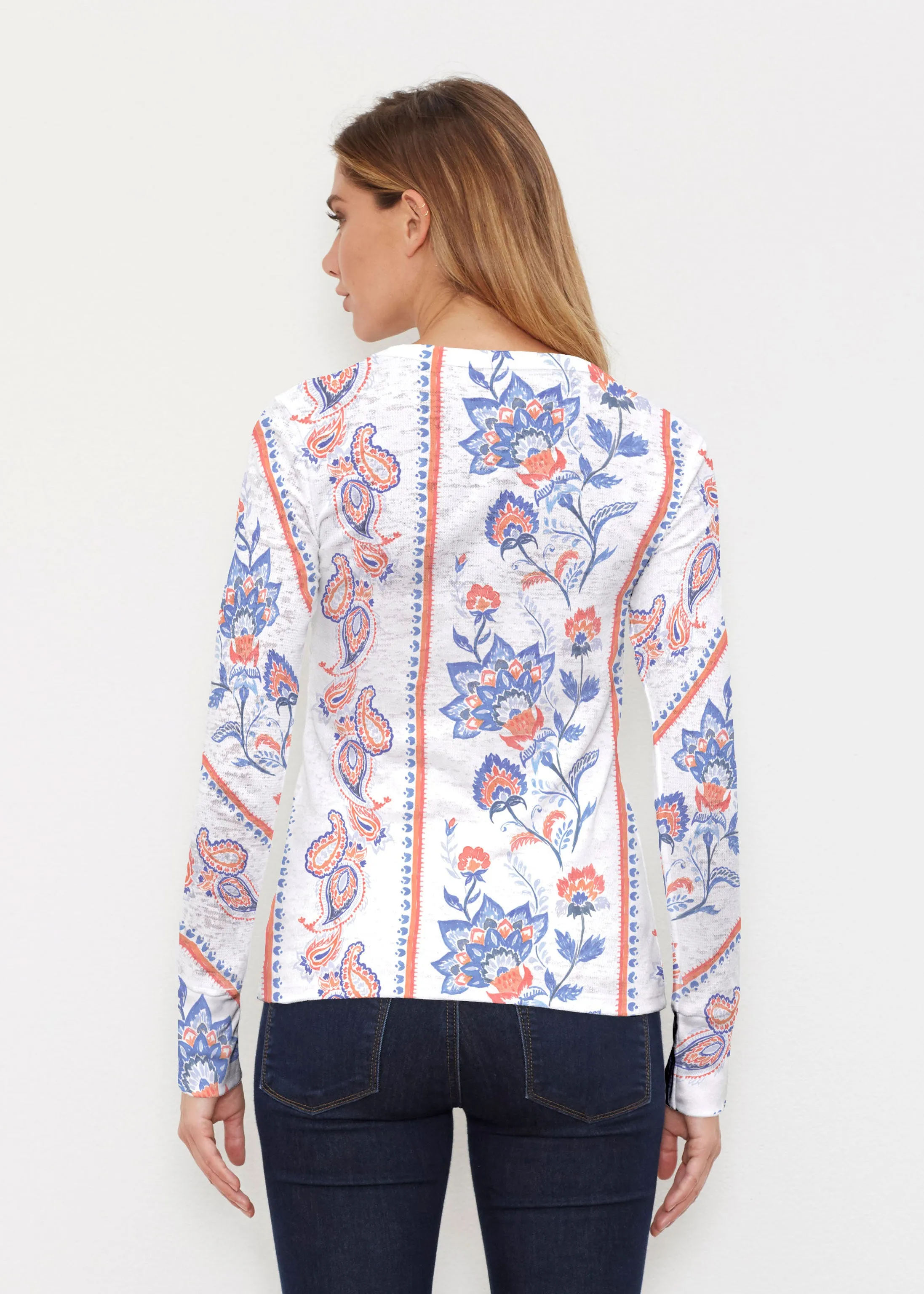 Bohemian Chintz (7847) ~ Thermal Long Sleeve Crew Shirt