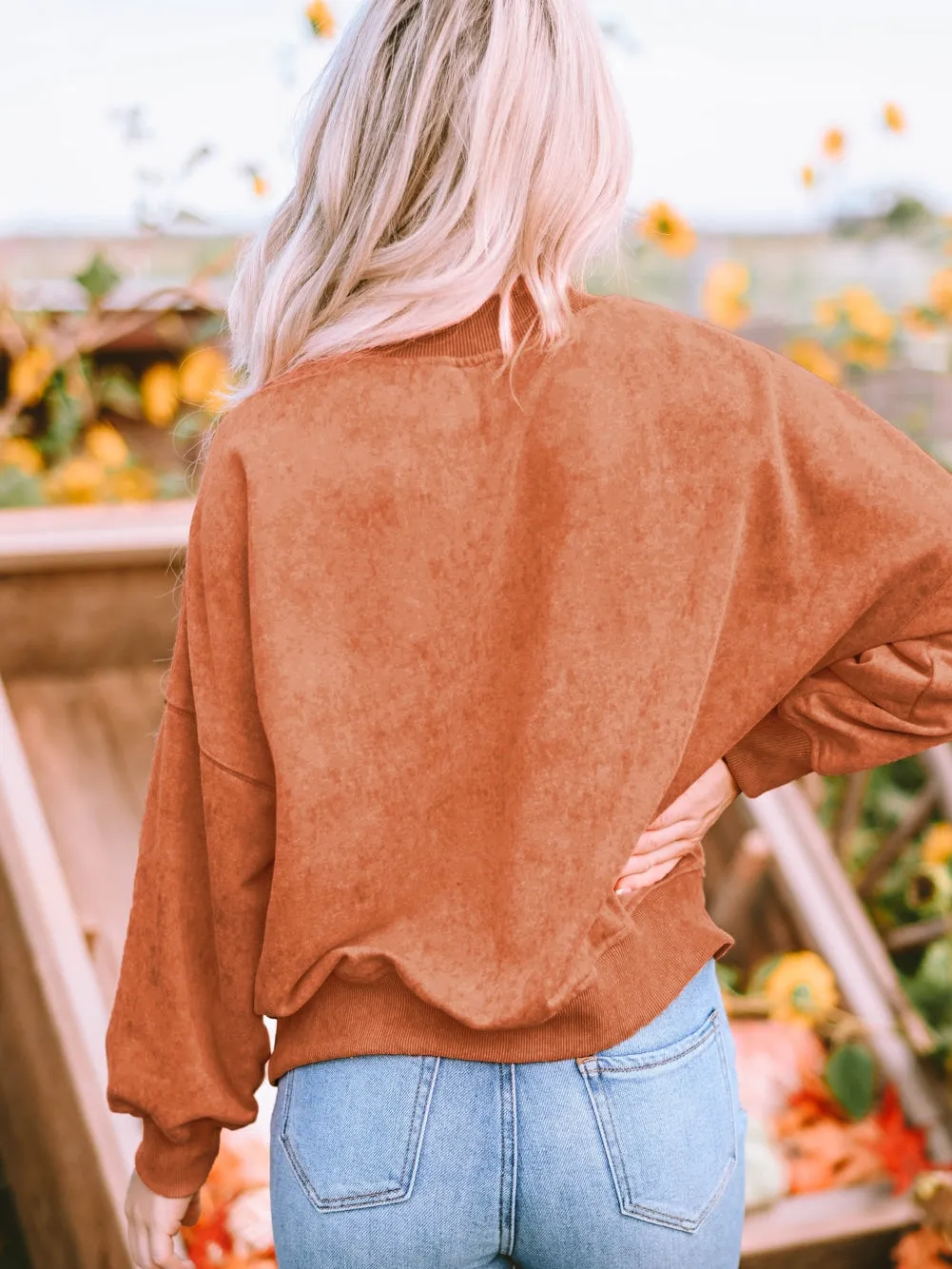 Bohemian Style Burnt Orange Top