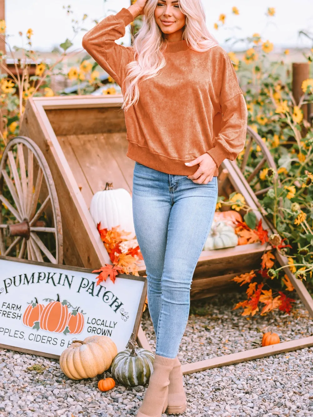 Bohemian Style Burnt Orange Top