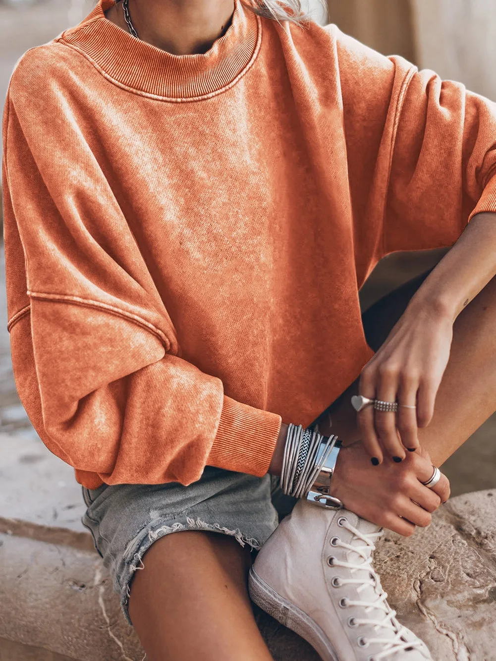 Bohemian Style Burnt Orange Top
