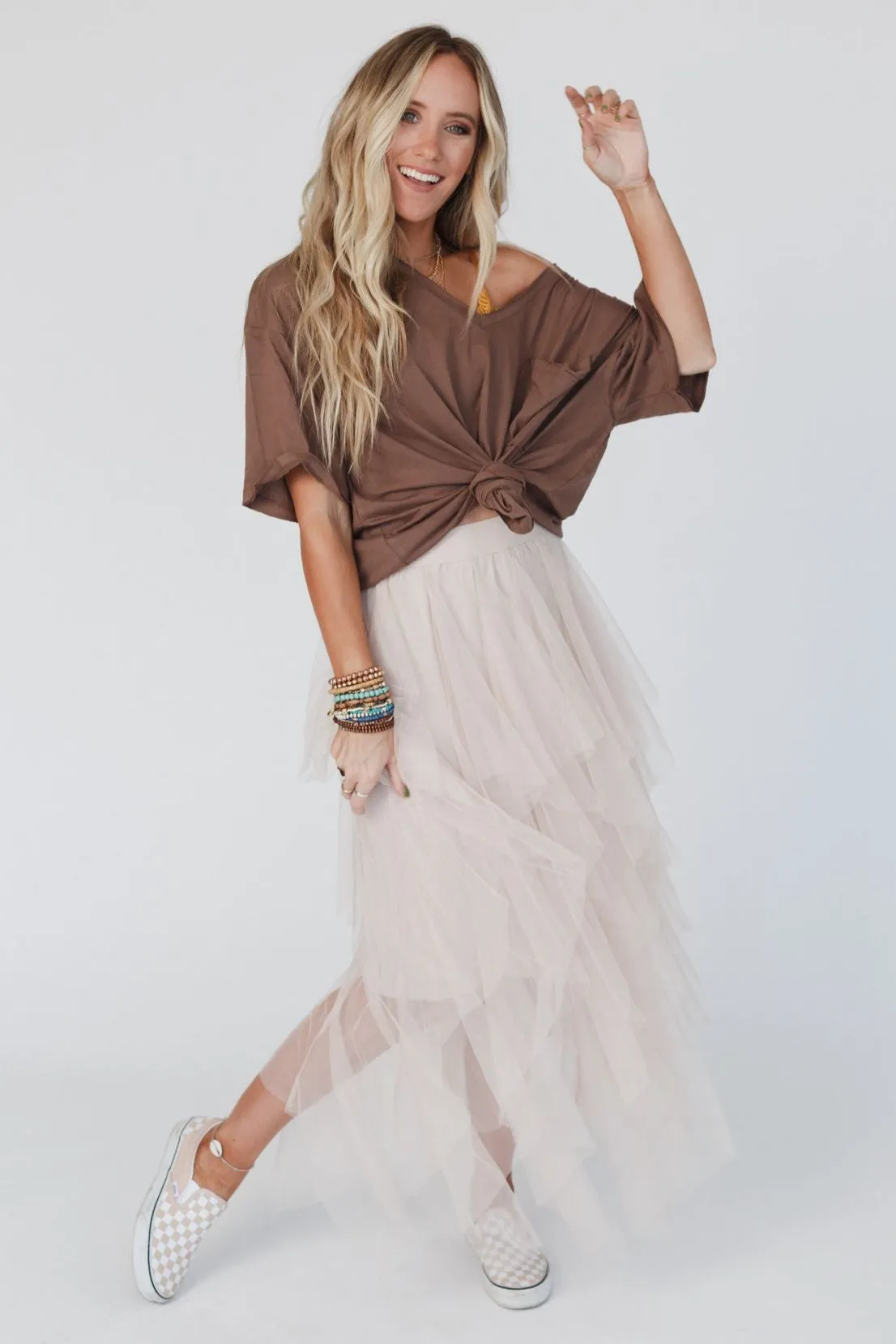 Boho Ballerina Skirt - Nude