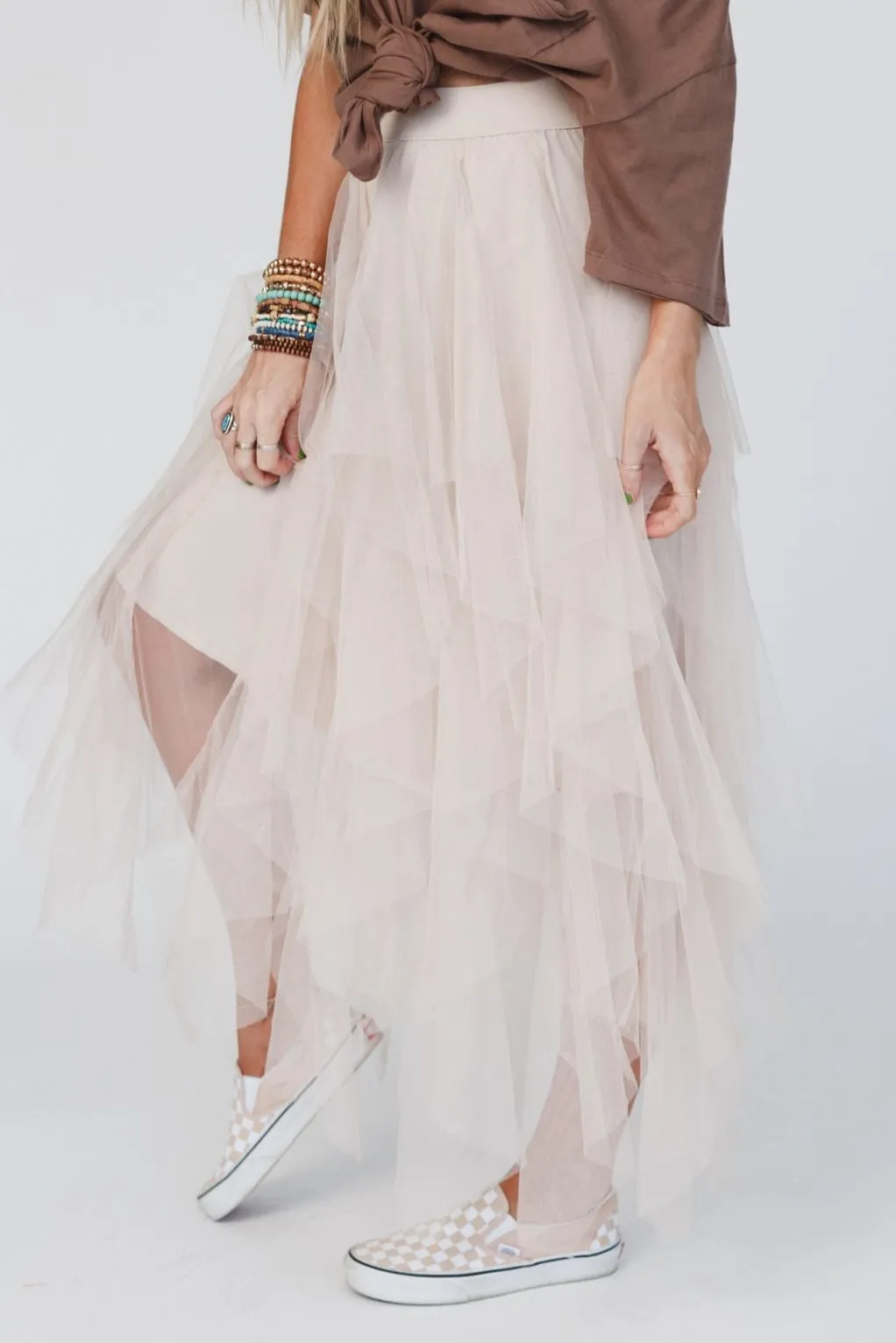 Boho Ballerina Skirt - Nude