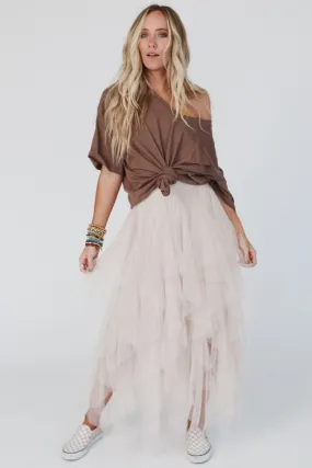 Boho Ballerina Skirt - Nude