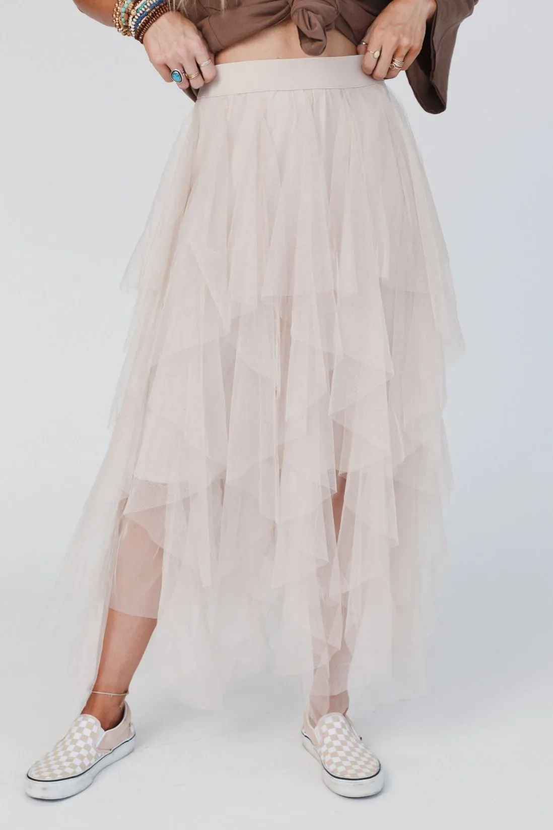Boho Ballerina Skirt - Nude