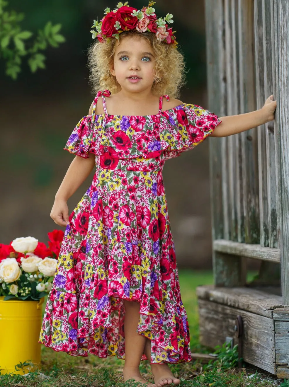 Brightest Bouquet Cold Shoulder Maxi Sundress