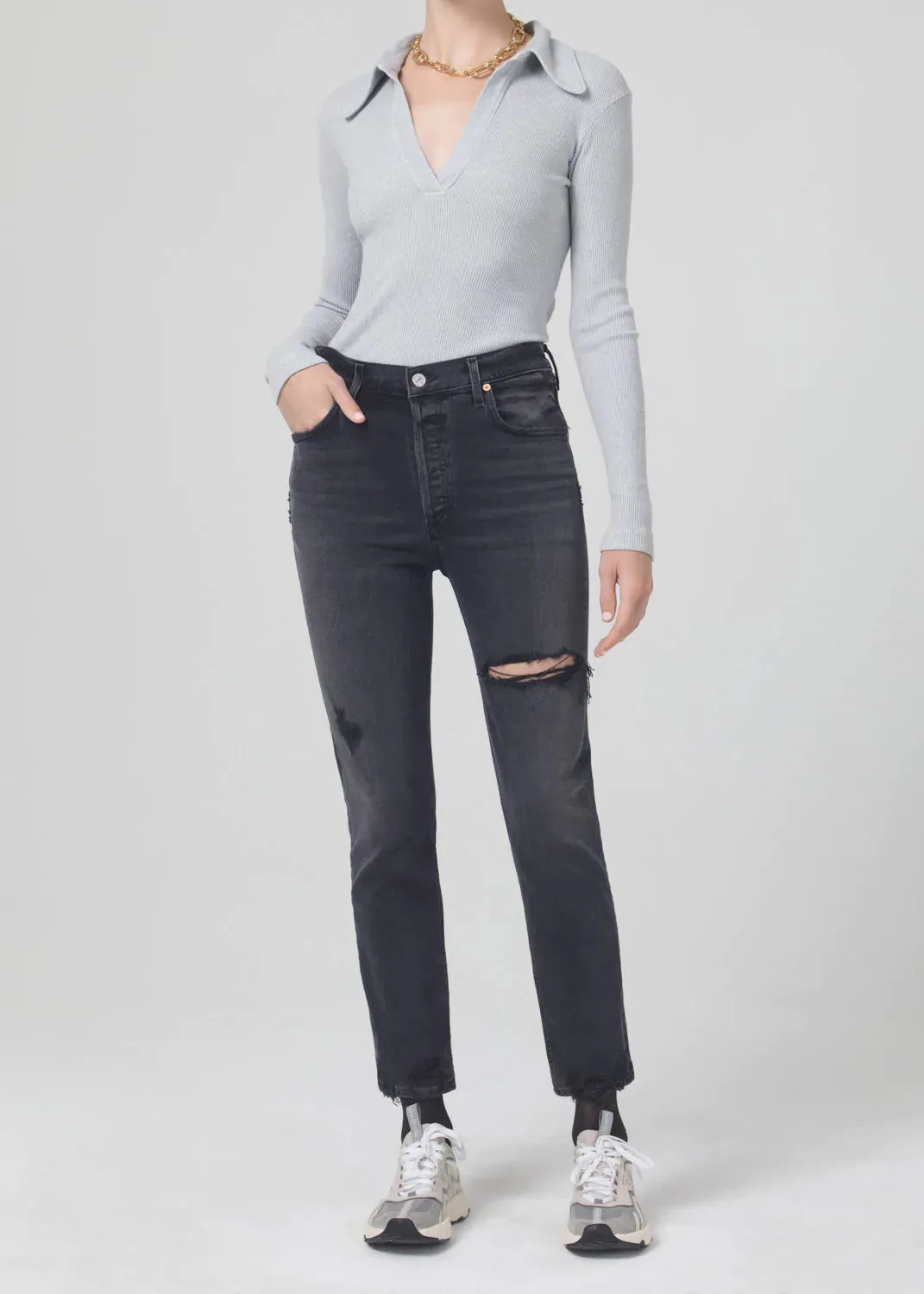 Citizens of Humanity - Alba Polo in Sparrow Heather