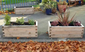 Cosy Simple Long Planters (4Pk) 27766 (Direct Shipping Item)
