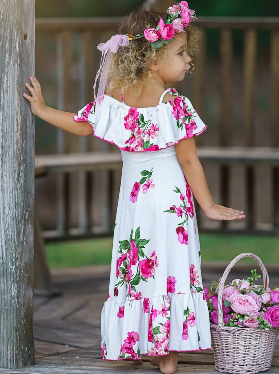 Glow Where You Go Cold Shoulder Maxi Sundress
