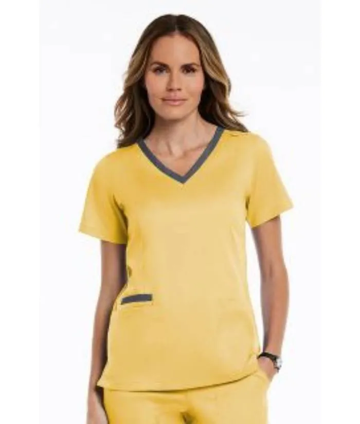 Matrix Contrast Double V-Neck Top