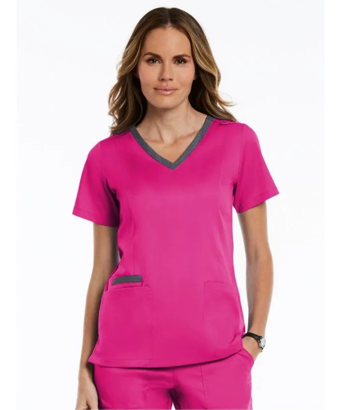 Matrix Contrast Double V-Neck Top