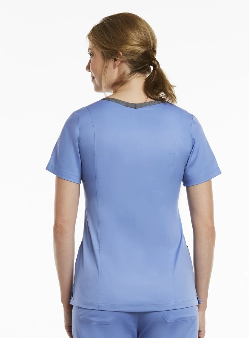 Matrix Contrast Double V-Neck Top