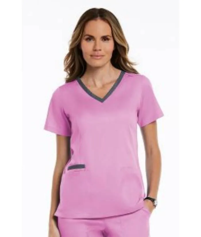 Matrix Contrast Double V-Neck Top
