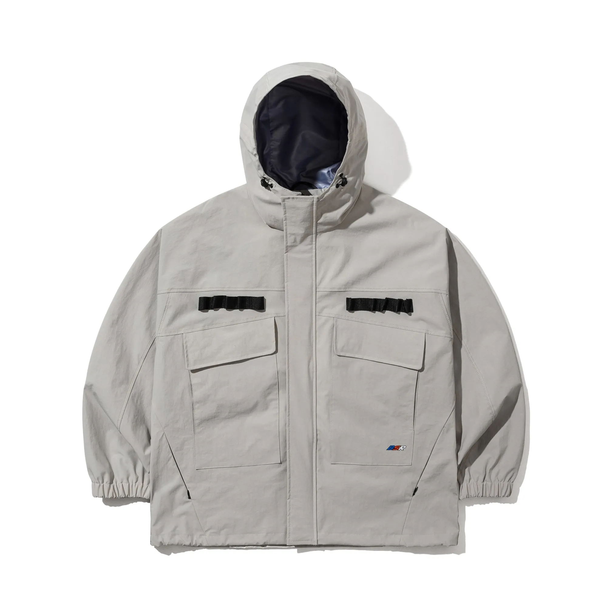 REFINED HOODED JACKET BRIGHT GRAY
