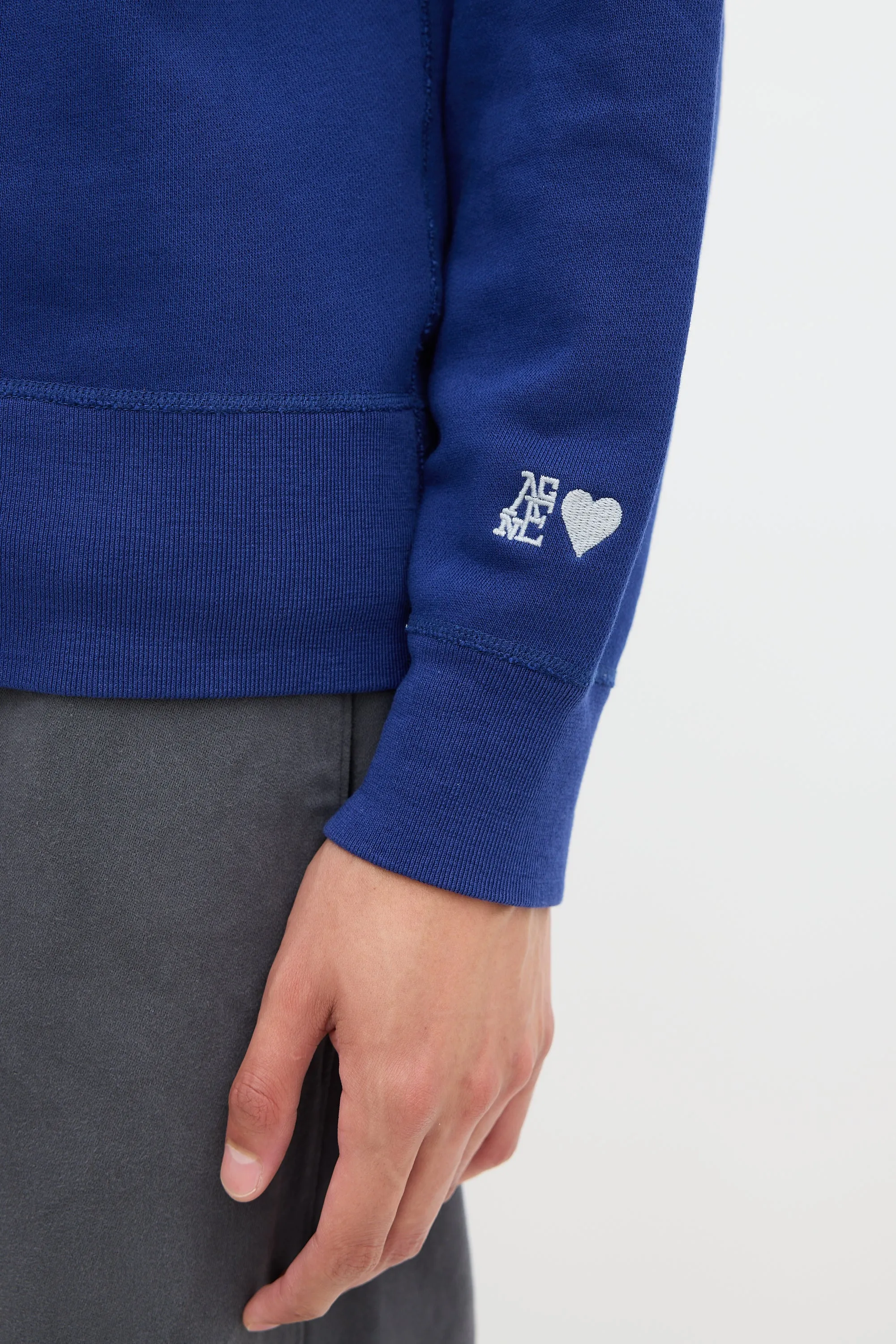 SS13 Blue College Horn Crewneck