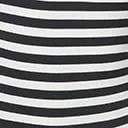 Unique Vintage 1940s Black & White Stripe Chiffon Puff Sleeve Bodysuit