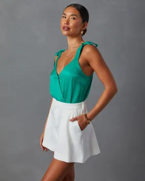 Winona Bow Shoulder Wrap Bodysuit