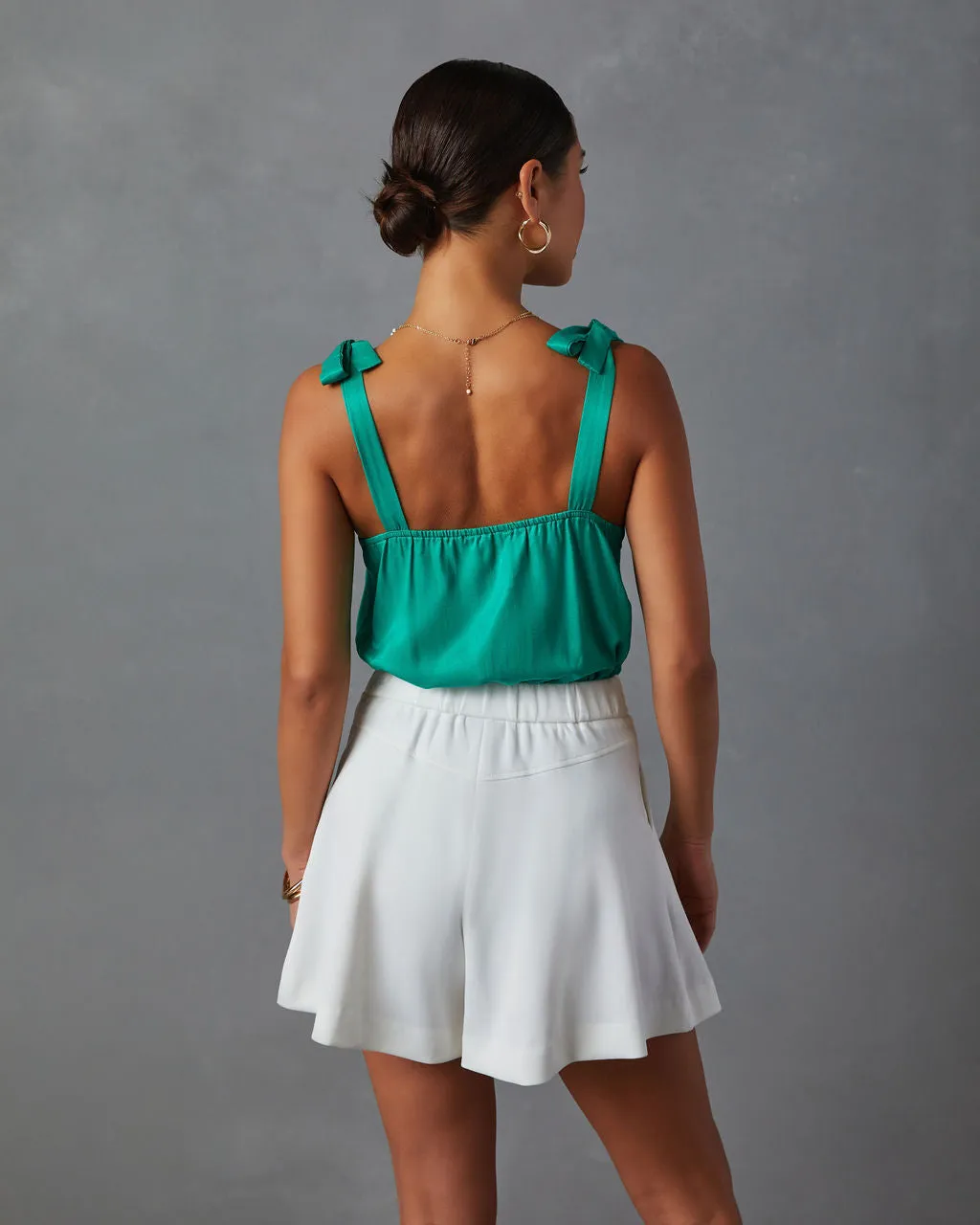 Winona Bow Shoulder Wrap Bodysuit