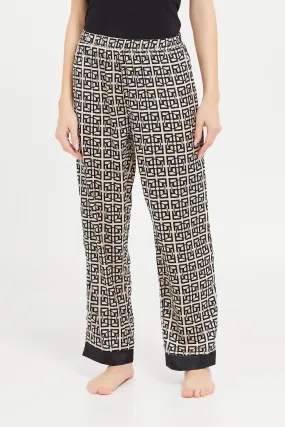 Women Brown Printed Pyjama Bottom