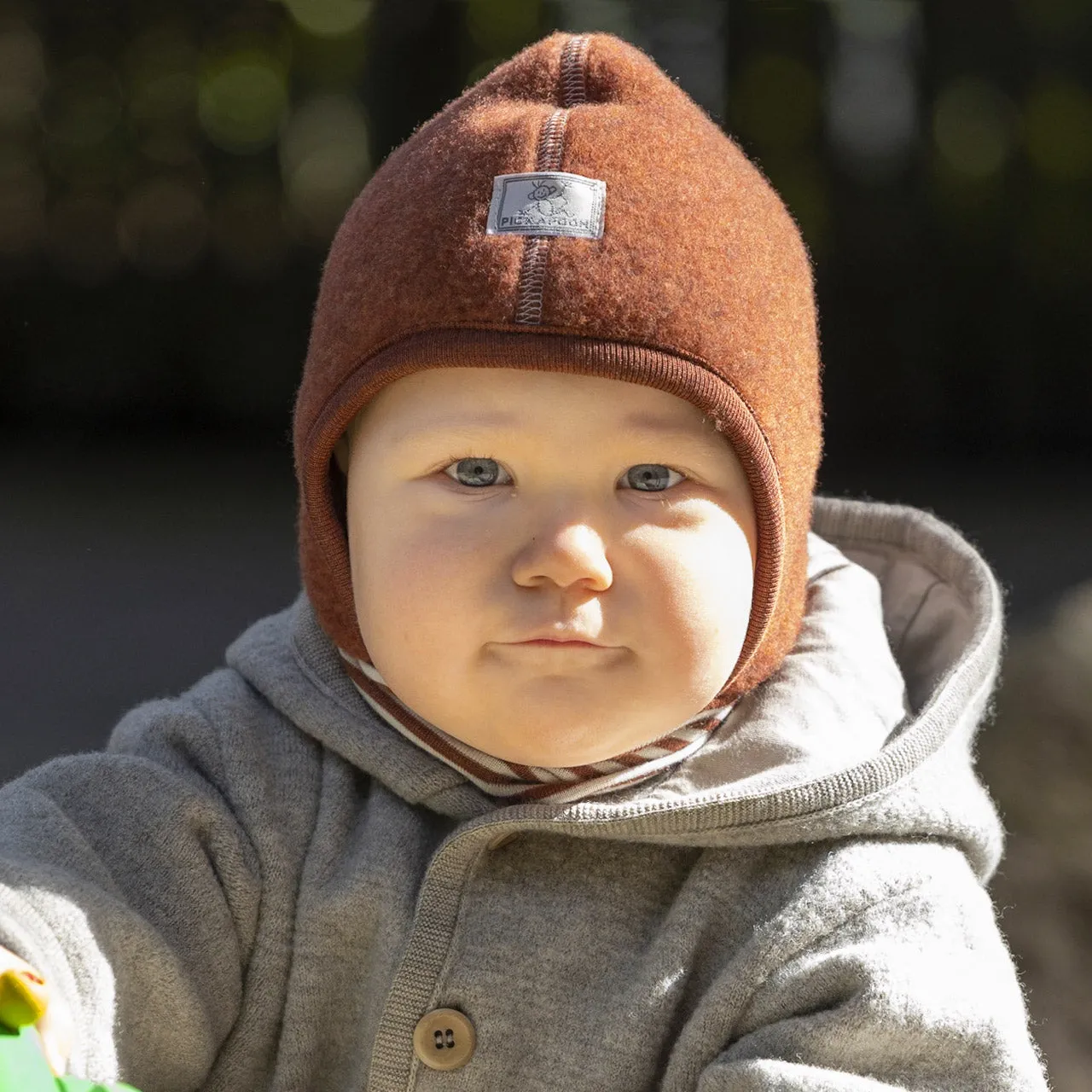 Wool Fleece Balaclava with Stripy Neck Warmer (1-10y)